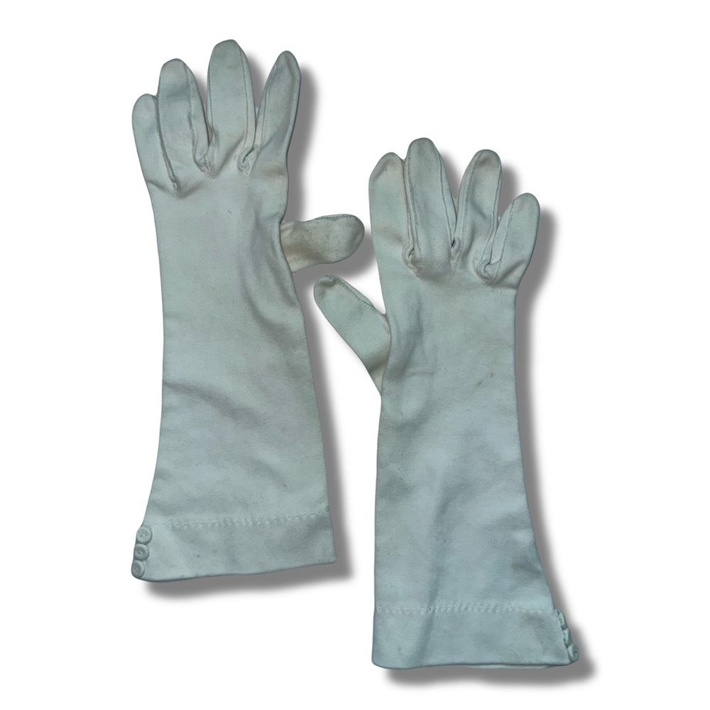 Vtg 50s White Cotton Gloves